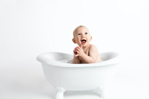 baby in tub