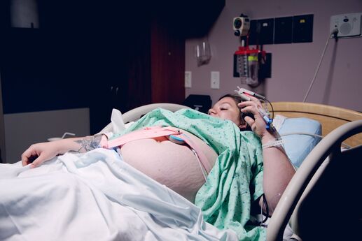 woman in delivery room
